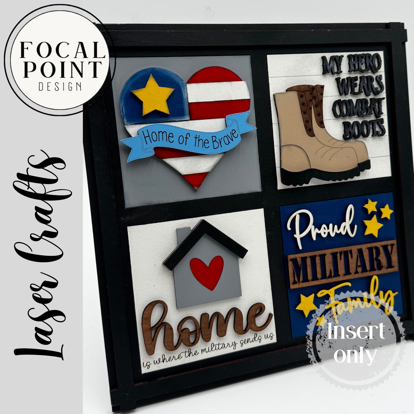 Proud Military Family Interchangeable Frame add on
