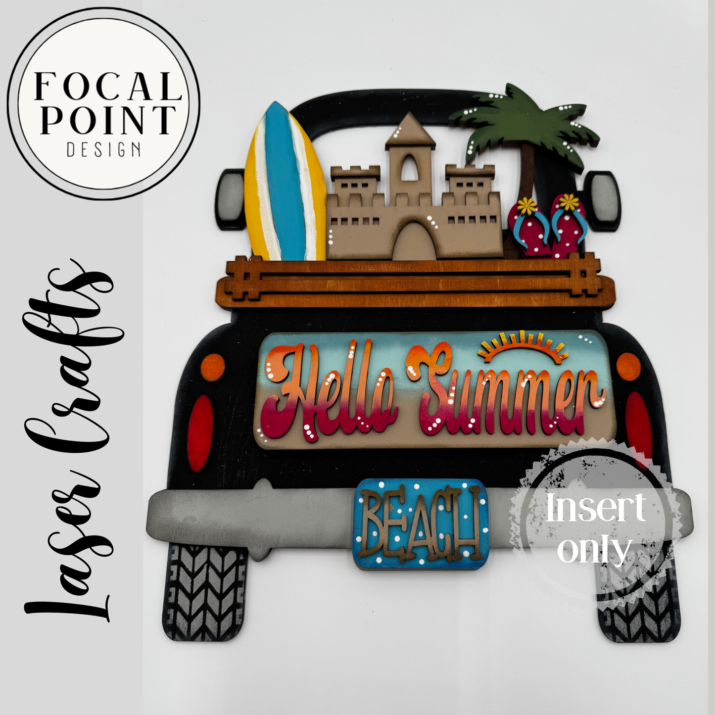 Hello Summer beach inspired add on for interchangeable truck
