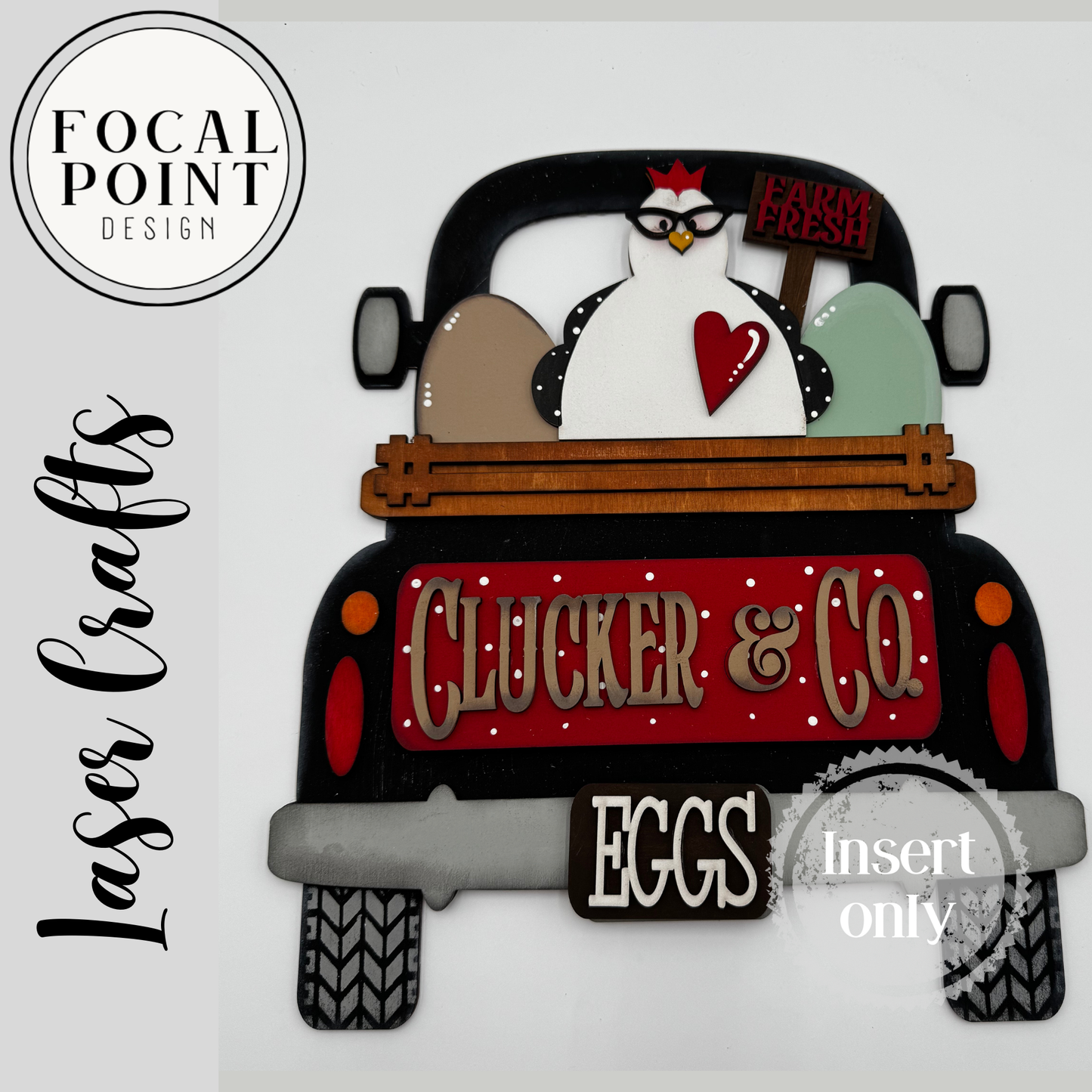 Cluckers and Co chicken inspired add on for interchangeable trucks
