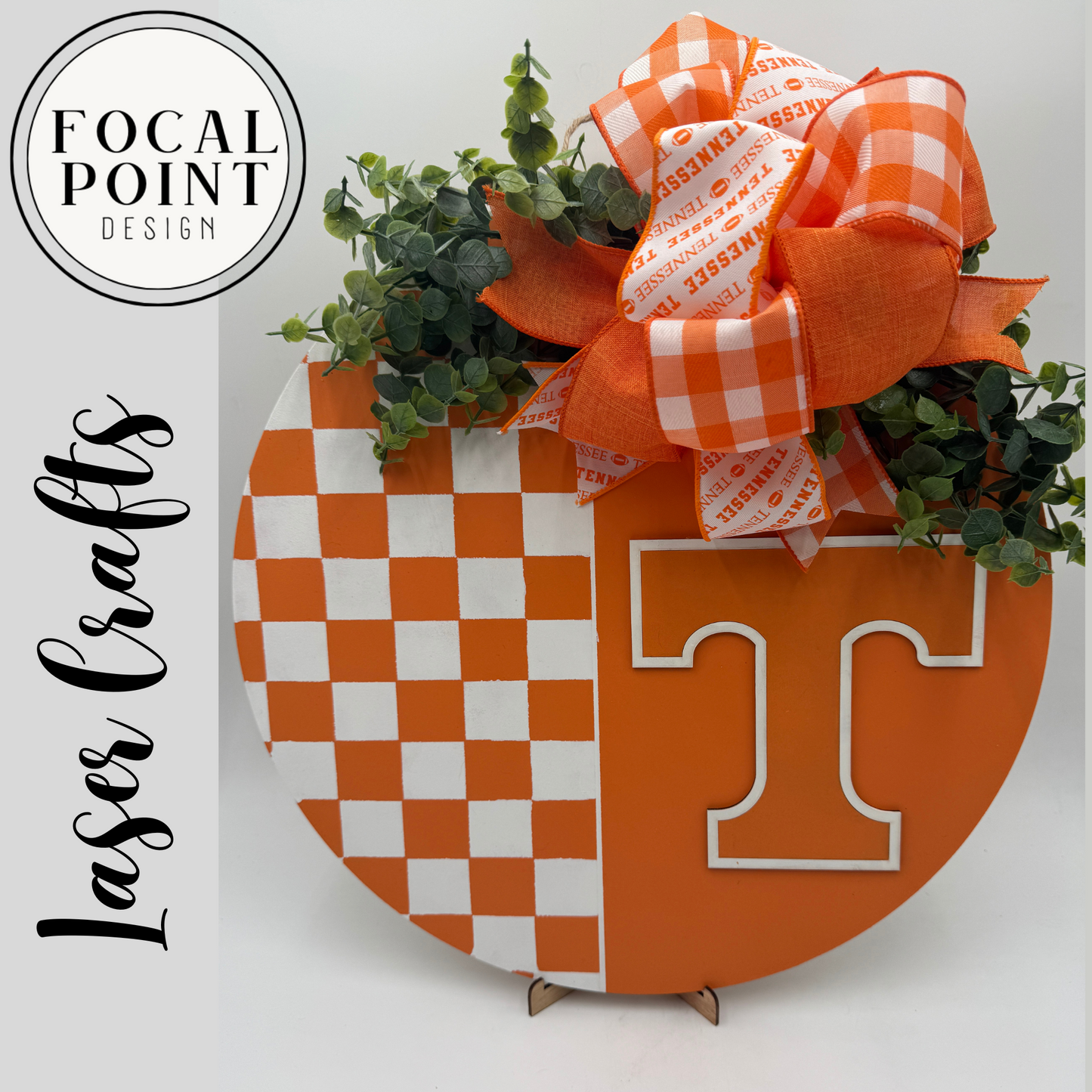 Tennessee Volunteers-Inspired Door Hanger – Game Day Orange & White Décor