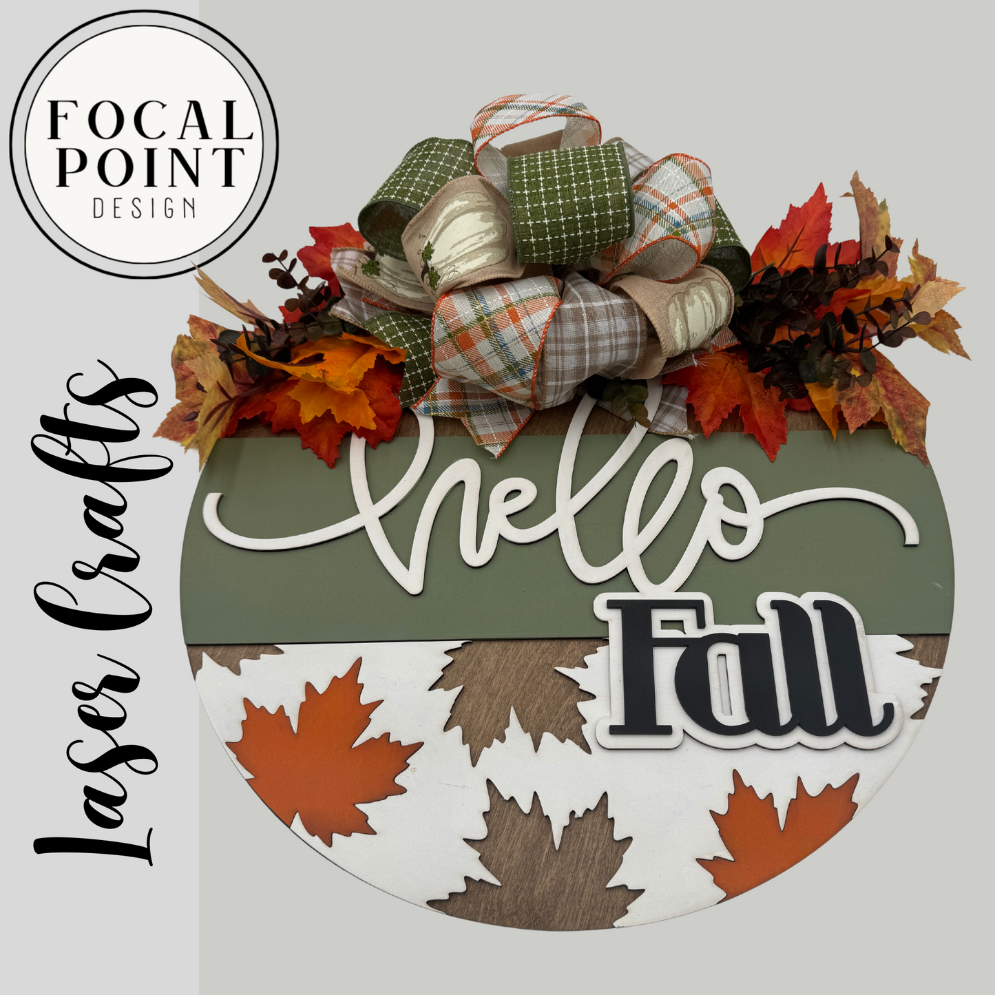 Hello Fall Door Hanger – Rustic Autumn Front Door Décor