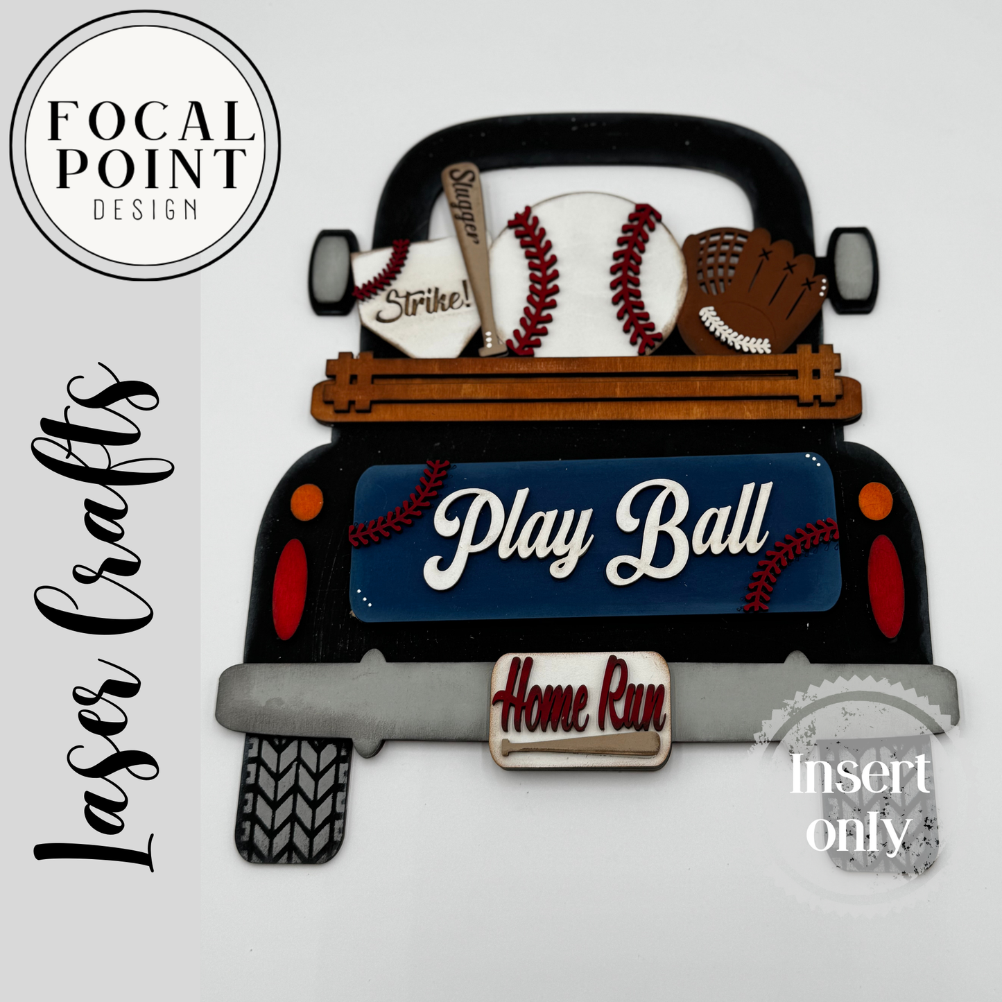 Play Ball baseball inspired add on for interchangeable truck