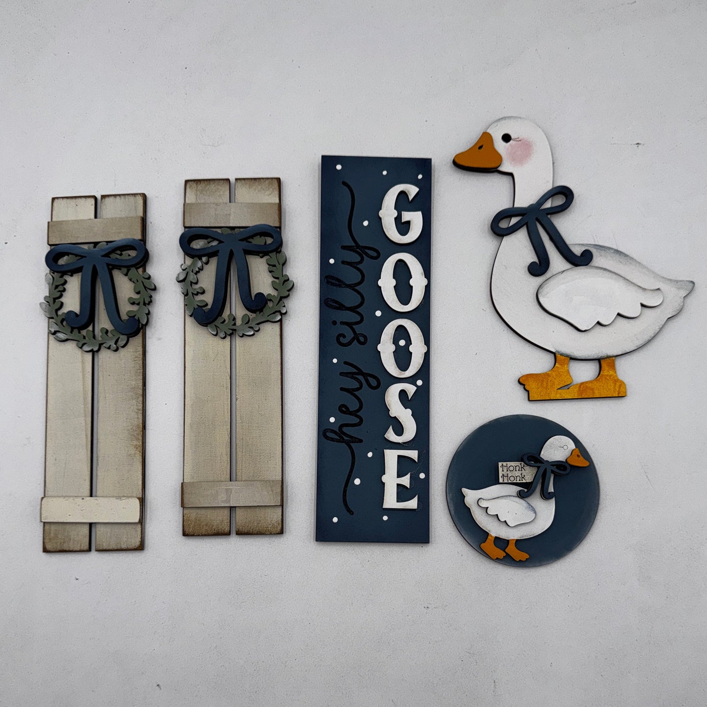 Hey Silly Goose Interchangeable Barn Door Decor Insert Set