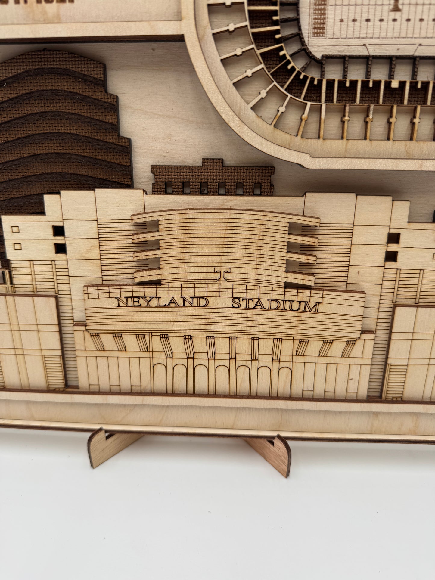 Layered 3D Laser cut and engraved Neyland Stadium