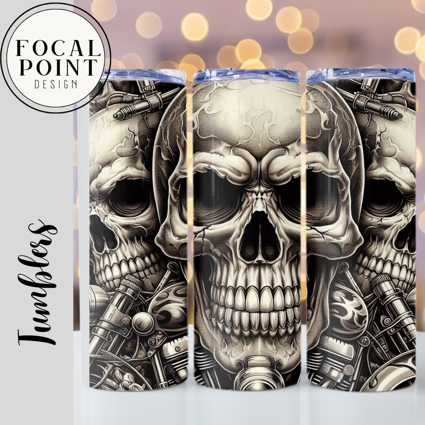 Skull Sublimation Tumbler 20 oz