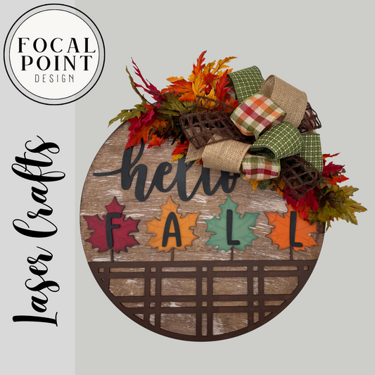 Rustic Fall Door Hanger – Handmade Autumn Front Door Decor