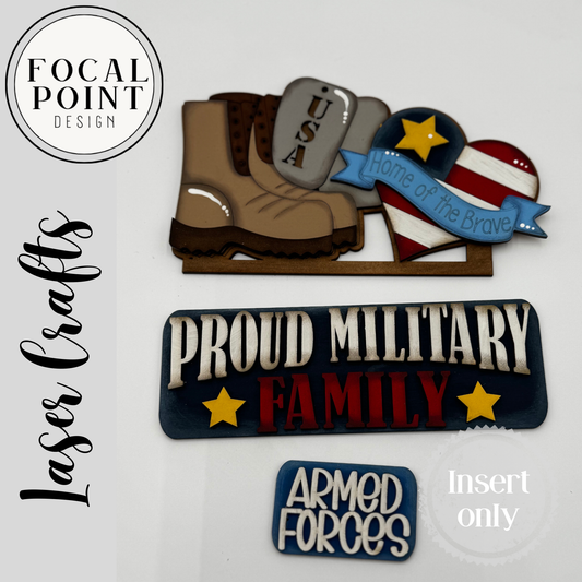 Proud Military Family add on for interchangable trucks