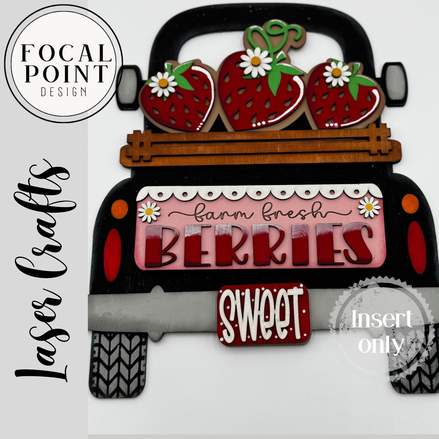 Berry Sweet Strawberry inspired add on for interchangeable truck