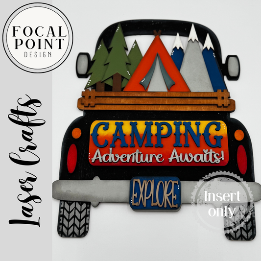 Camping inspired add on for interchangeable truck