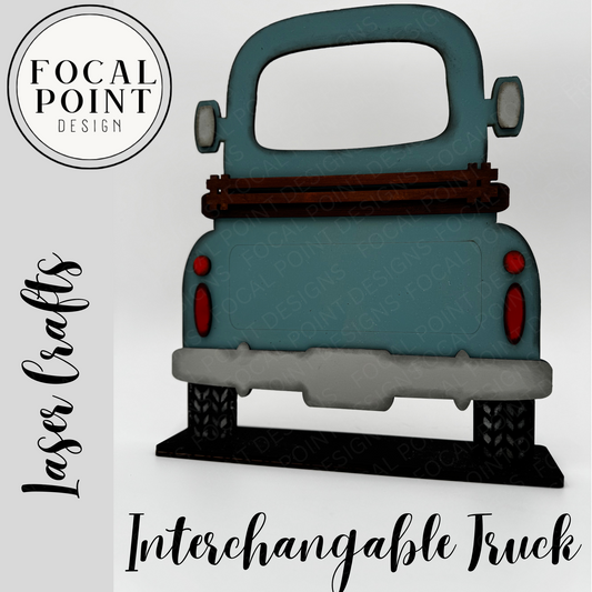 Interchangeable Farmhouse Truck (Blue)