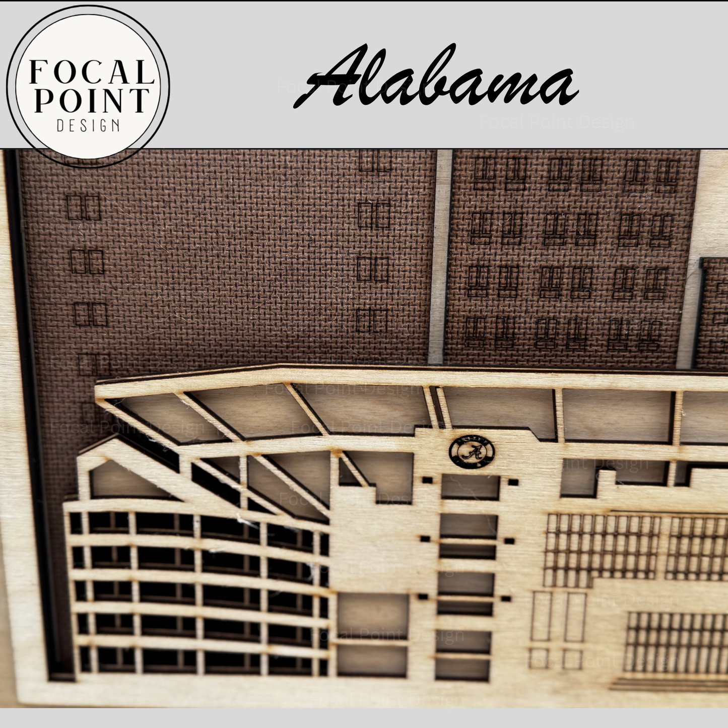 University of Alabama Bryant-Denny 3D laser cut Stadium