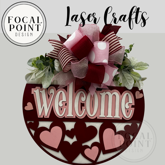 Valentine Door Hanger – 18 Inch Heart Door Sign | Valentine’s Day Front Door Decor