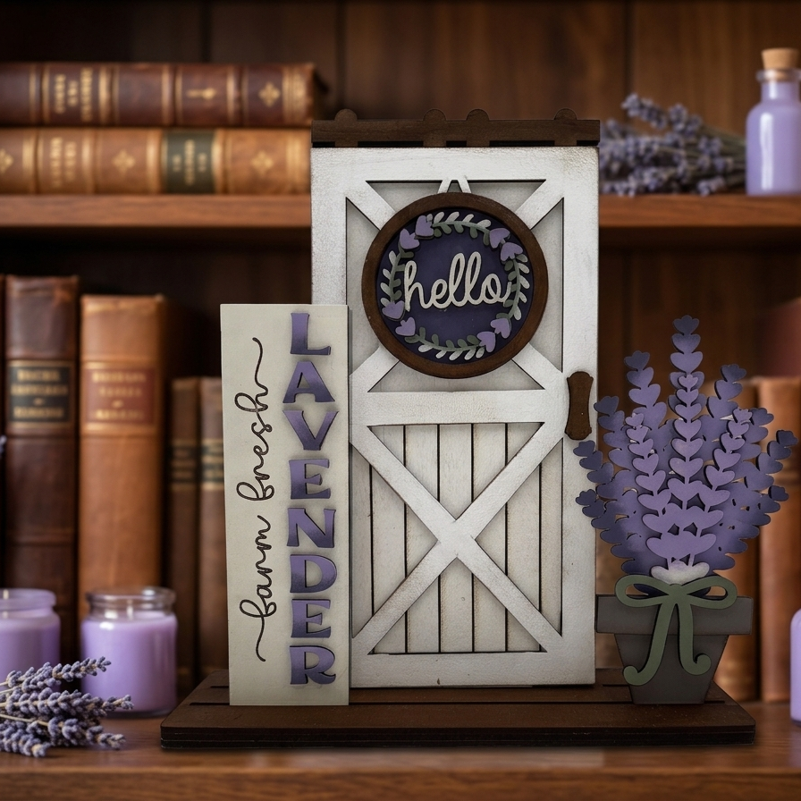 Lavender Interchangeable Barn Door Add-On Insert