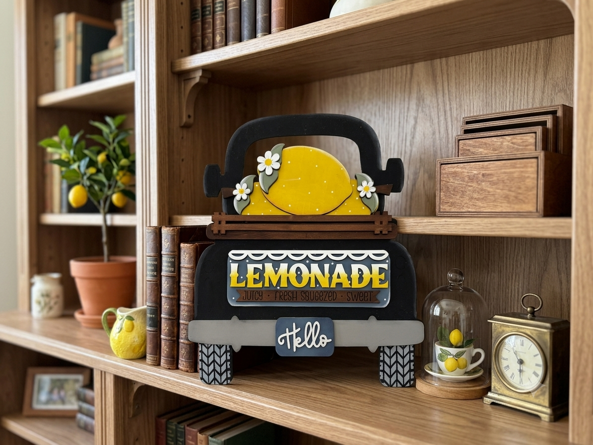 Lemonade Truck Interchangeable Farmhouse Truck Decor Insert Set