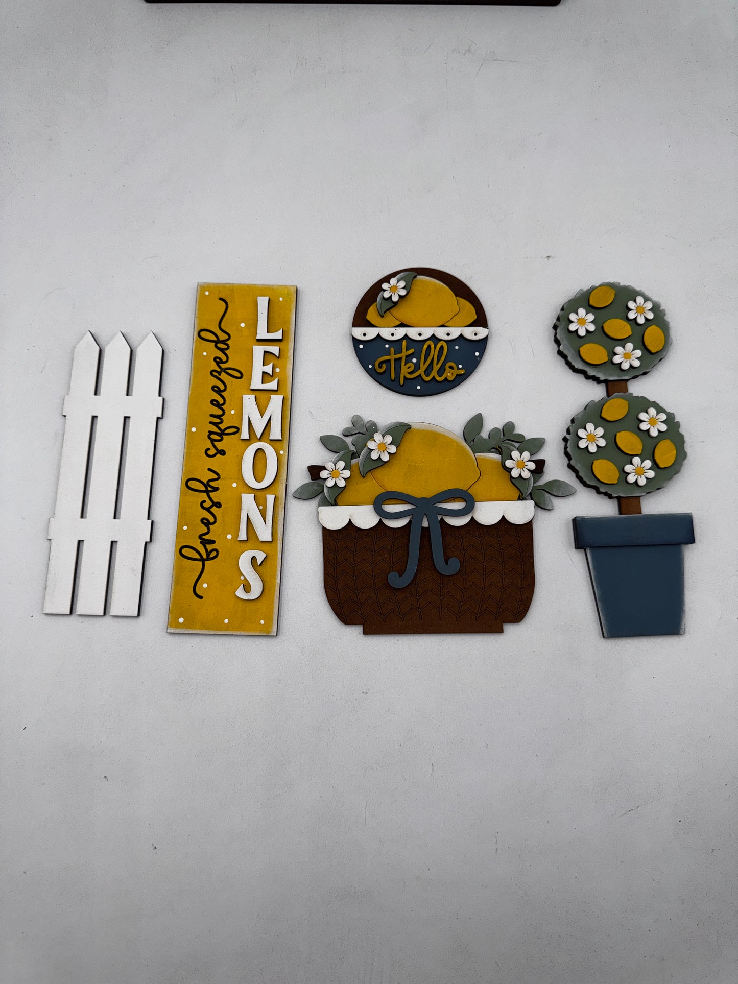 Fresh Squeezed Lemons Interchangeable Barn Door Decor Insert
