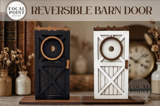Reversible Barn Door Decorative IMulti-Slot Base
